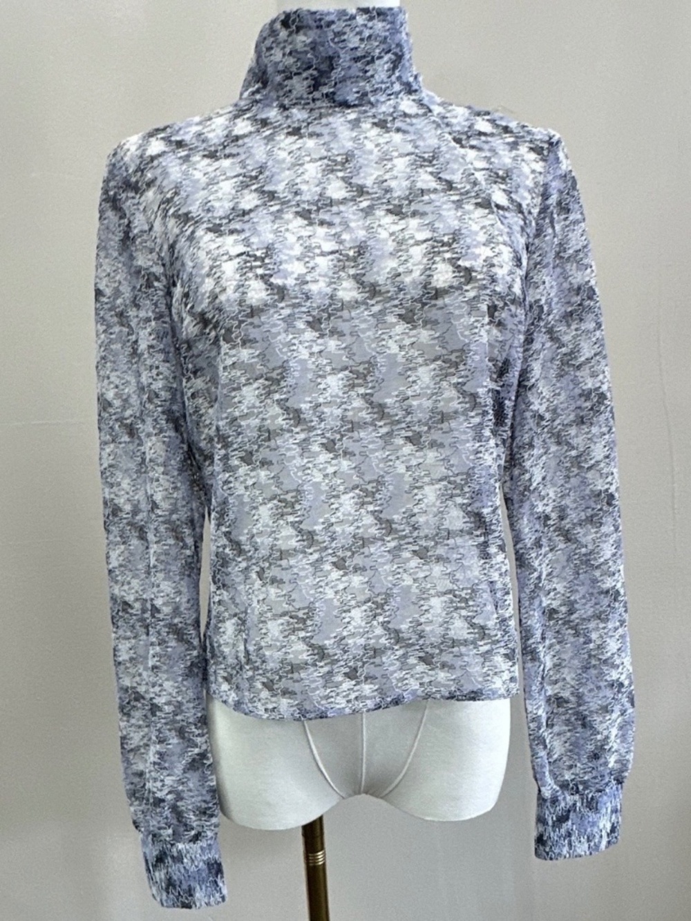 NWT Donna Karan New York Women’s Sheer Turtleneck Long Sleeve Size S